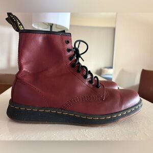 Dr. Martens AirWair Red Lace Up Boots